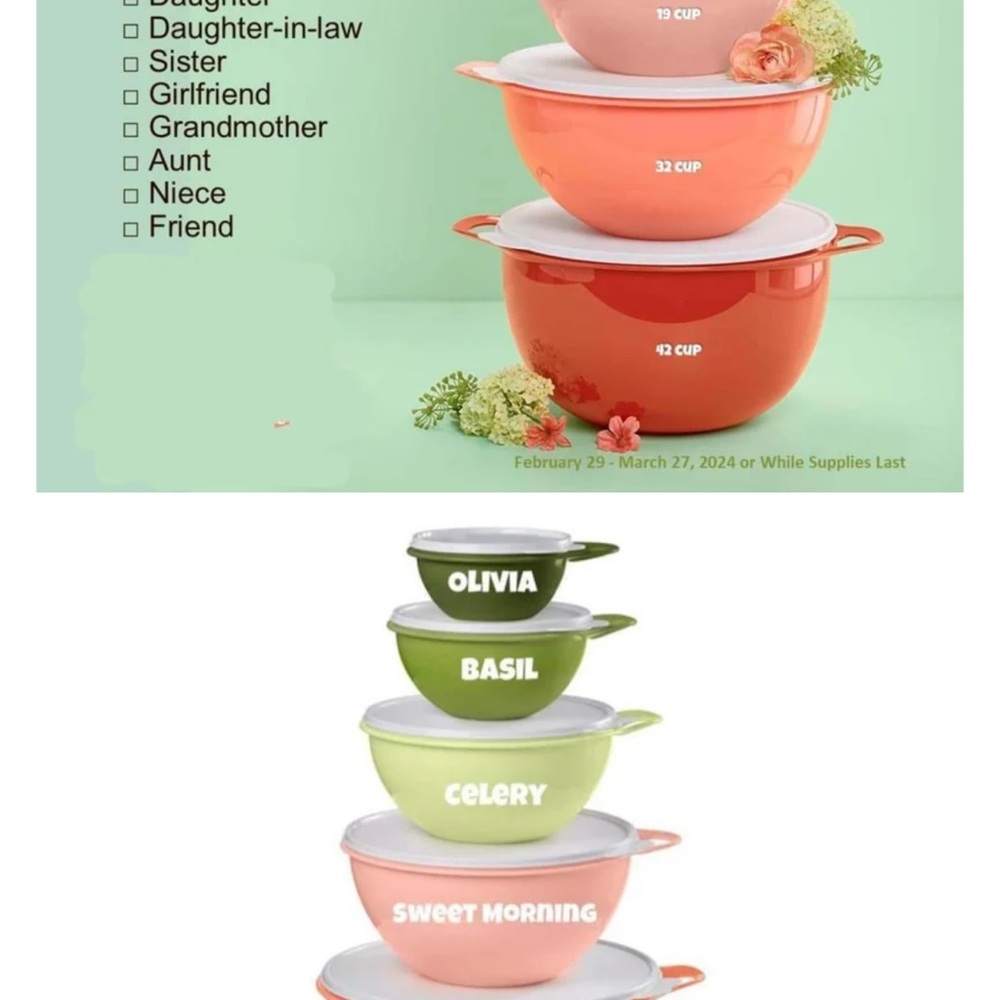 Tupperware Multicolor Bowl Set - Picture 2 of 2